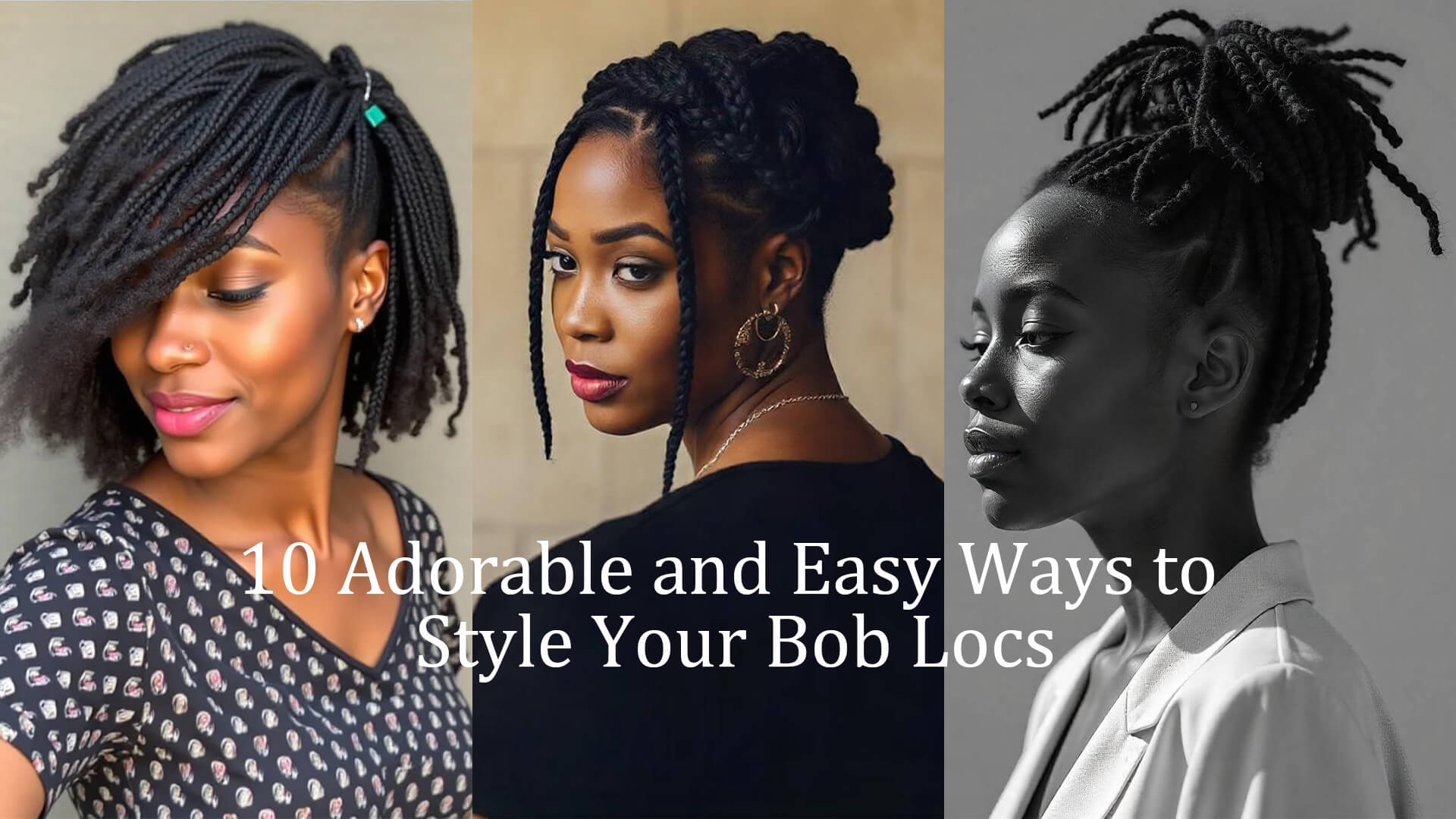 10 Adorable and Easy Ways to Style Your Bob Locs