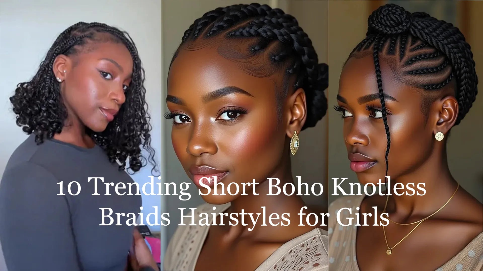 10 Trending Short Boho Knotless Braids Hairstyles for Girls