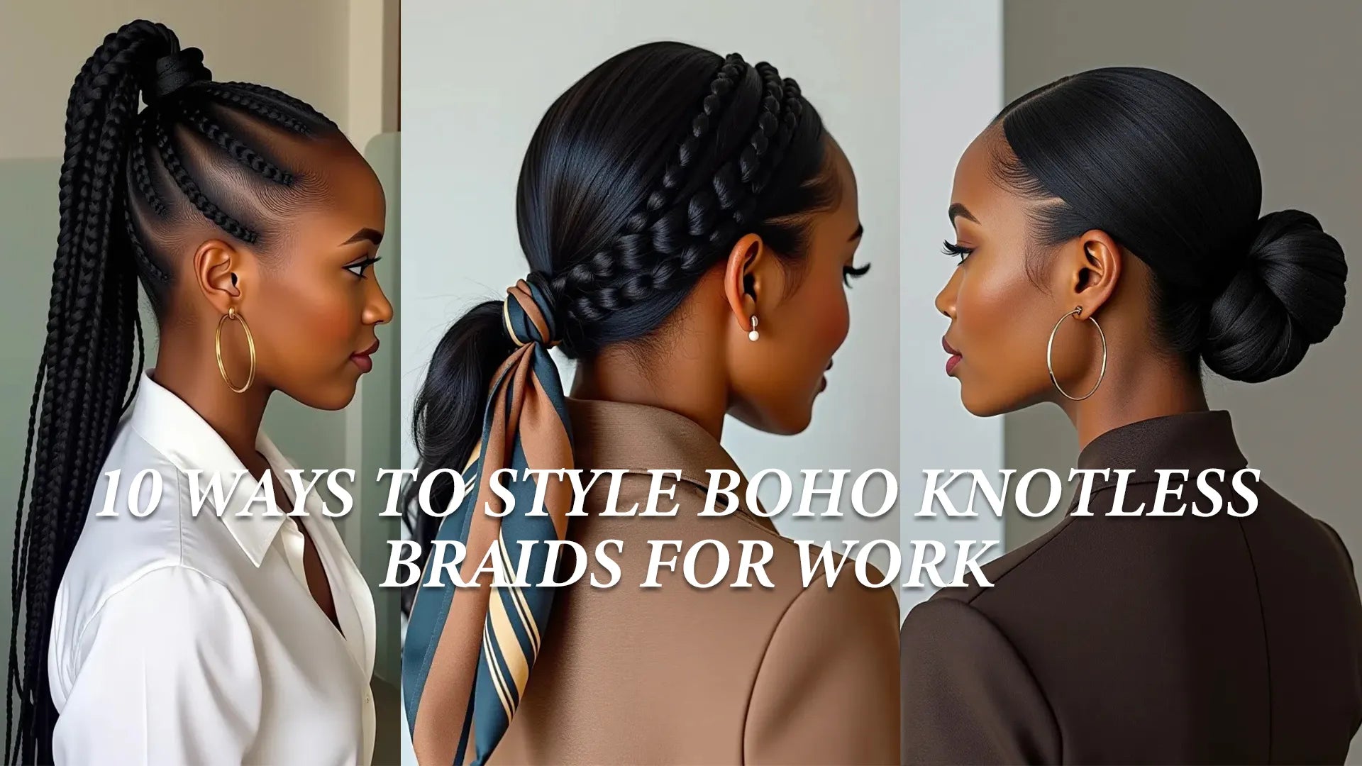 10 Ways to Style Boho Knotless Braids for Work