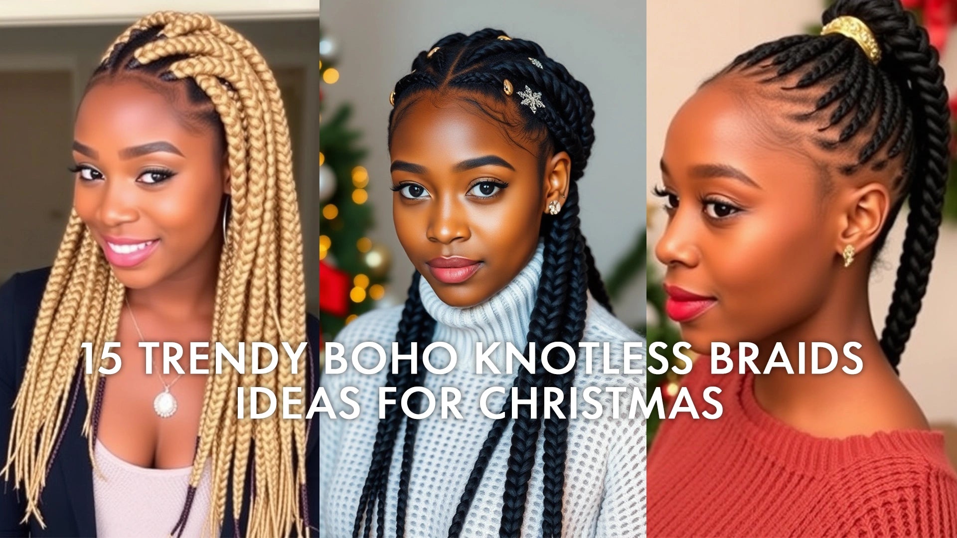 15 Trendy Boho Knotless Braids Ideas for Christmas