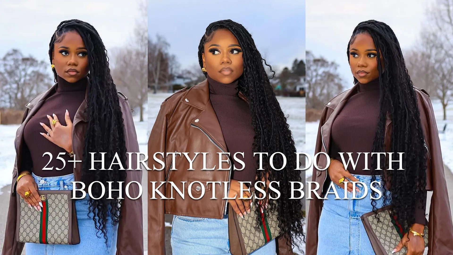 25+ Stunning Hairstyles to Try with Boho Knotless Braids