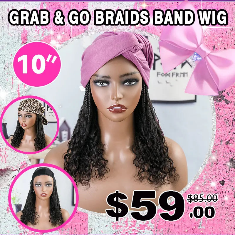 10 inch Grab and Go Braids Band Bob 