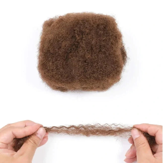 #4 Medium Brown Afro Kinky Bulk Human Hair