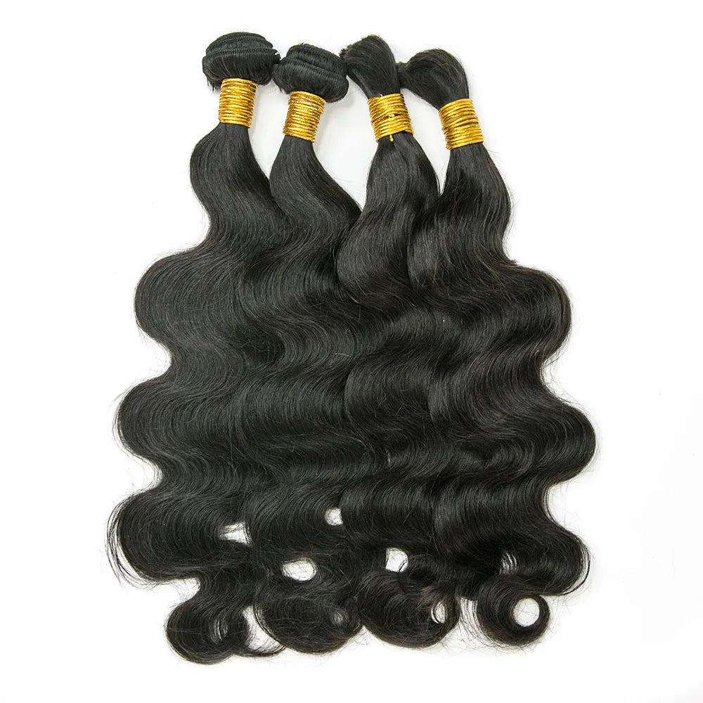 Half Braids Half Sew-In Combo Deal Body Wave Natural Color
