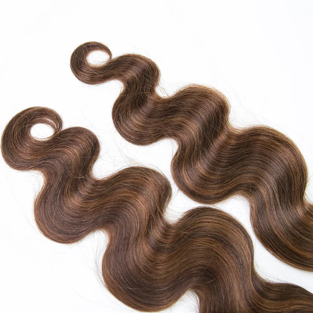 Chestnut Brown Body Wave Bulk Hair for Boho Braids