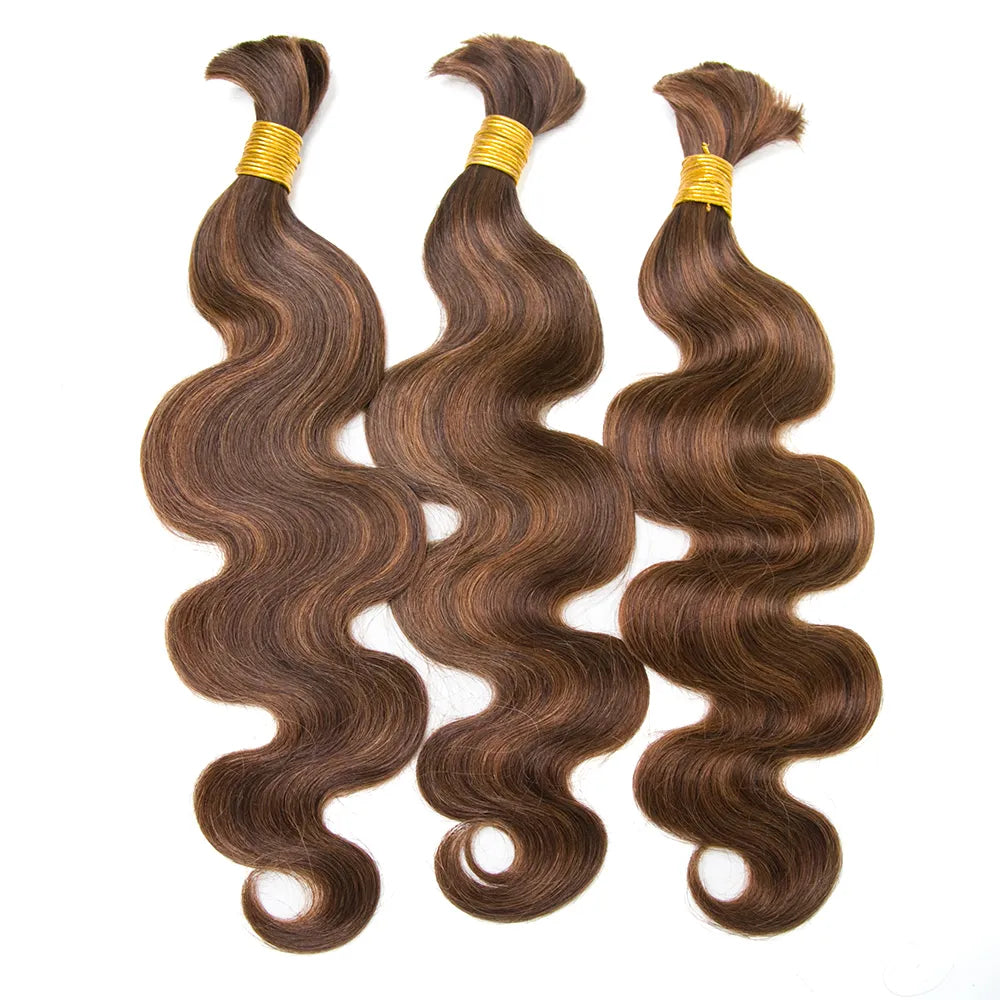 Color 4 Color 30 Mix Color Blend Body Wave Bulk Hair for Braiding