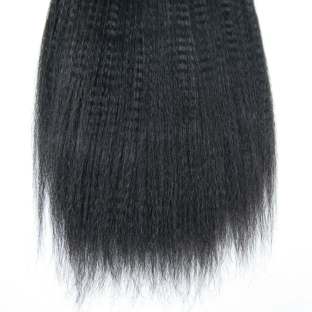 Crochet Hair Extensions Pre-Separated Knotlesss Human Hair Yaki Straight