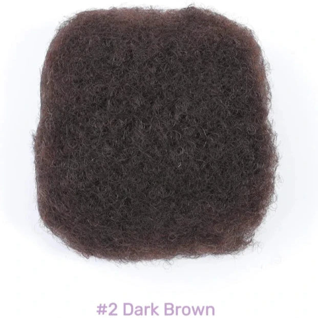 Dark Brown Afro Kinky Bulk Human Hair for Woman