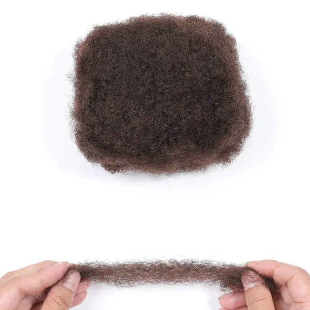 Dark Brown Afro Kinky Bulk Human Hair