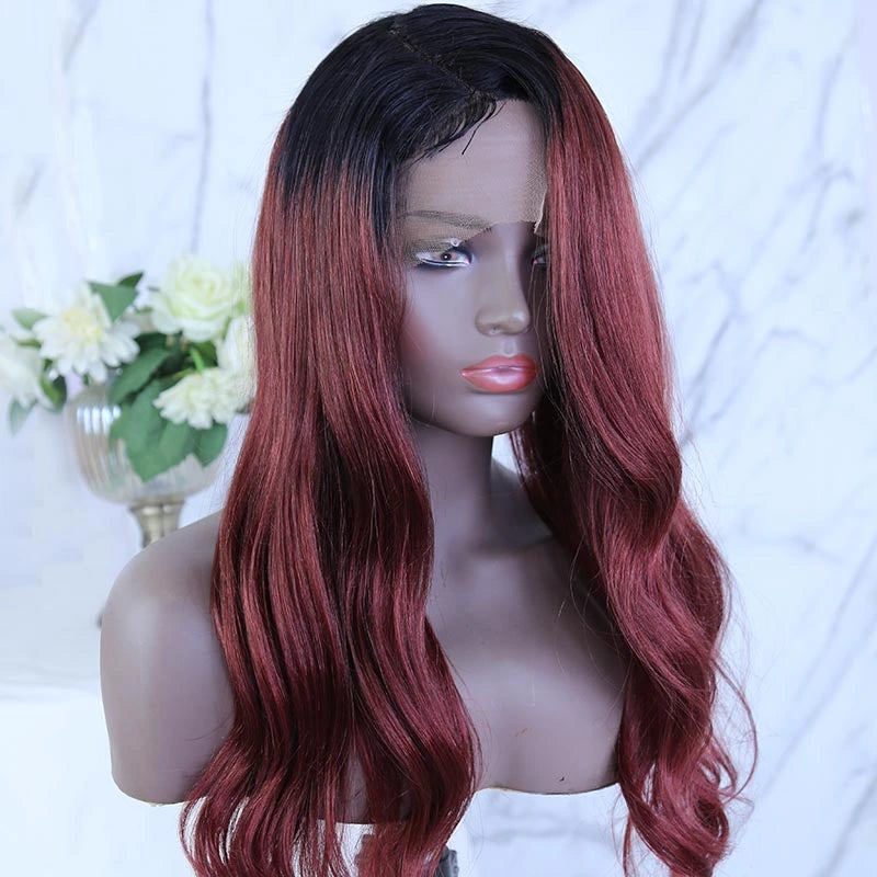 24 inches 150% Density T1B/99J Body Wave Full Lace Wig for Sale Y230406