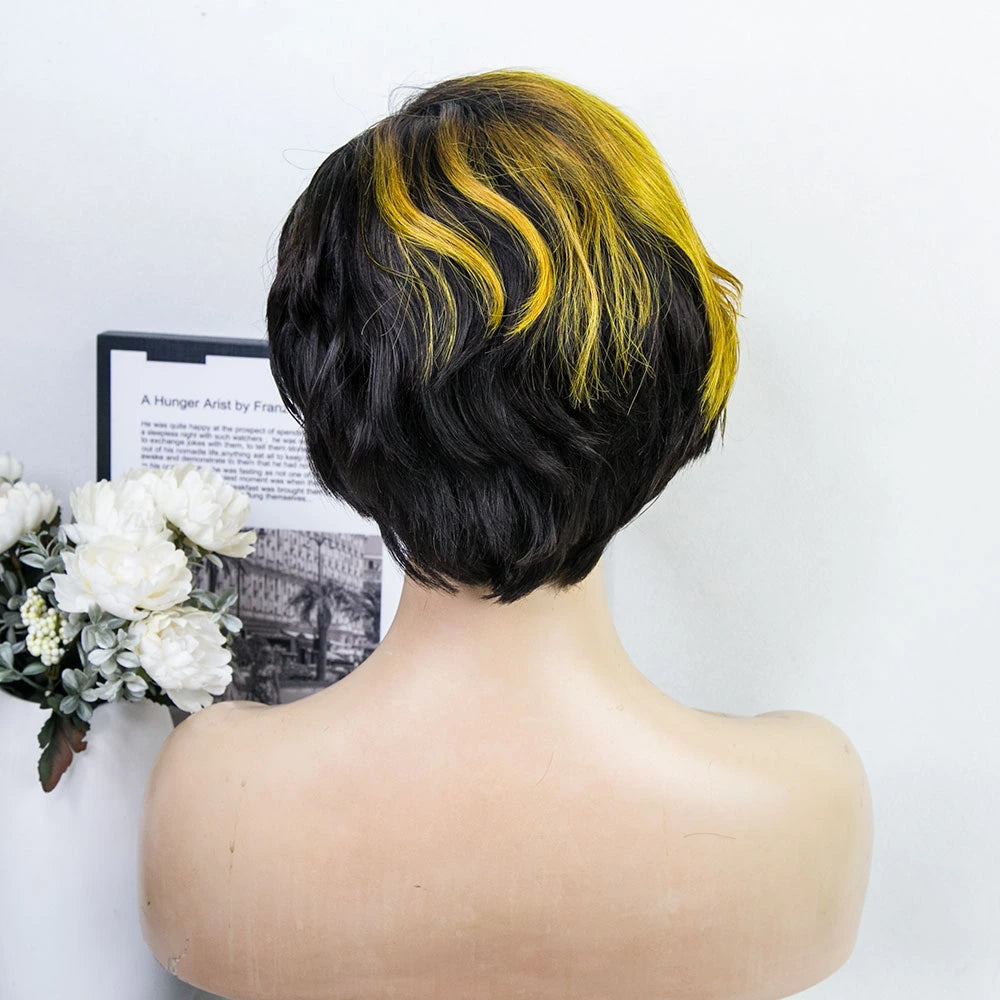 8 Inch 120% Density Pixie Cut 13x6 Lace Front Wig for Sale Y24617