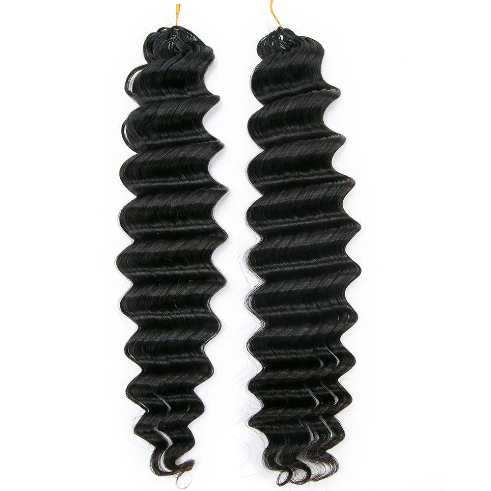 Knotless Crochet Hair Extensions Human Hair Deep Wave