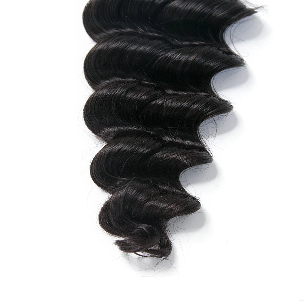 Knotless Crochet Hair Extensions Human Hair Loose Deep Wave