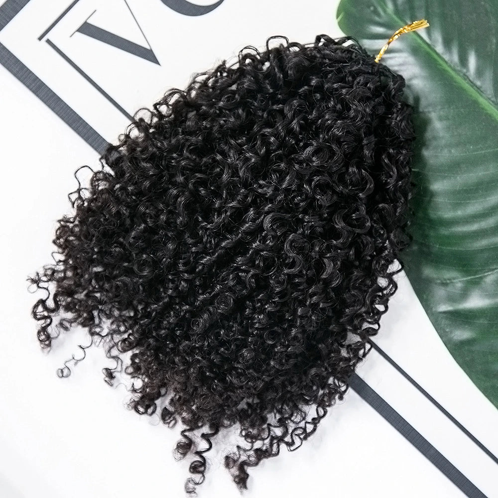 Knotless Crochet Hair Extensions Human Hair Kinky Curly Pre-Separated