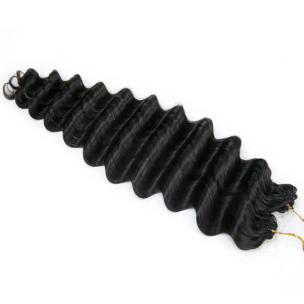 Knotless Pre-Separated Crochet Hair Extensions Deep Wave