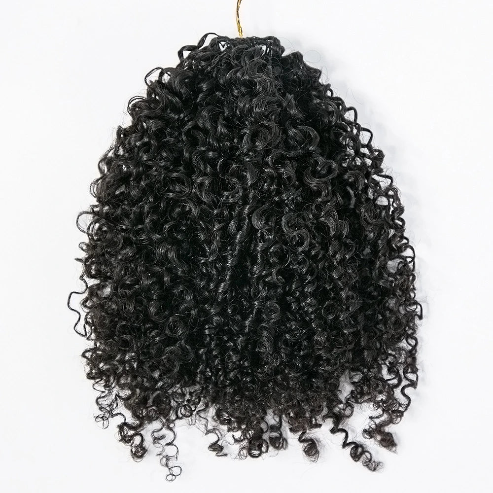 Knotless Pre-Separated Crochet Hair Extensions Human Hair Kinky Curly