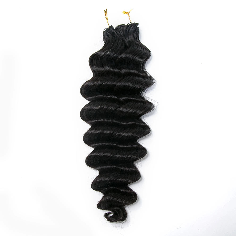 Knotless Pre-Separated Crochet Hair Extensions Human Hair Loose Deep Wave