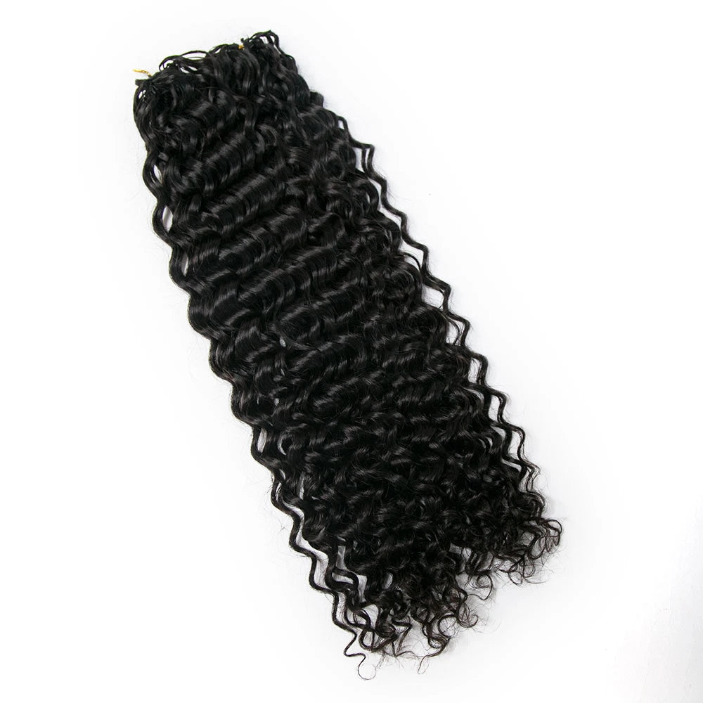 Knotless Pre-Separated Crochet Hair Extensions Human Hair Water Wave