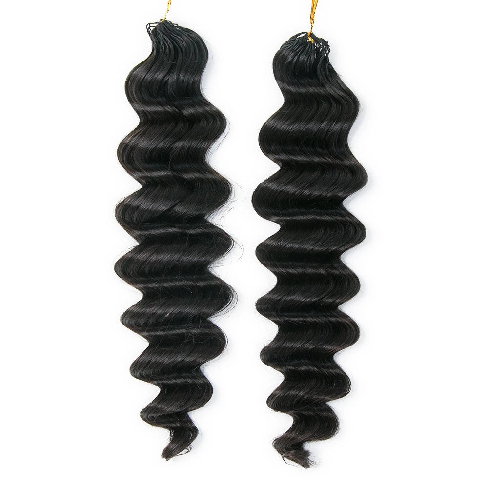 Knotless Pre-Separated Loose Deep Wave Crochet Hair Extensions Human Hair 