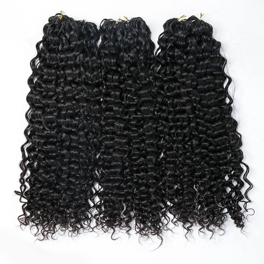 Knotless Pre-Separated Water Wave Human Hair Crochet Hair Extensions 