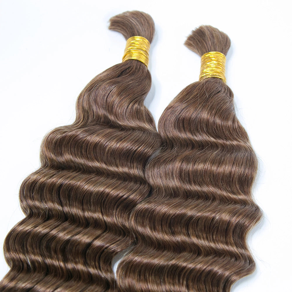 Light Brown Loose Deep Wave Bulk Hair