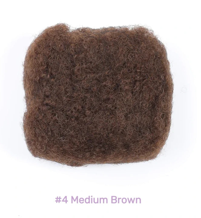 Medium Brown Afro Kinky Bulk Human Hair