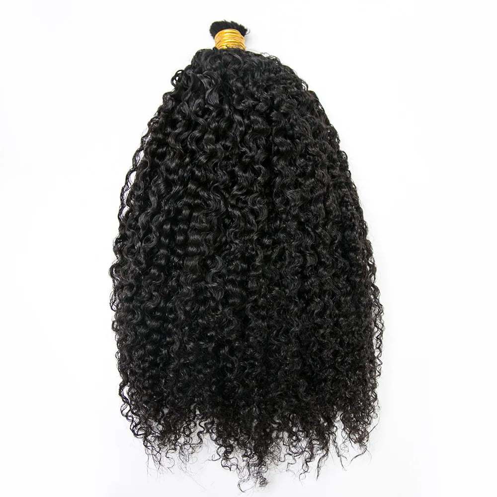 Multi-Textured Kinky Curly Bulk Hair Extensions for Braiding