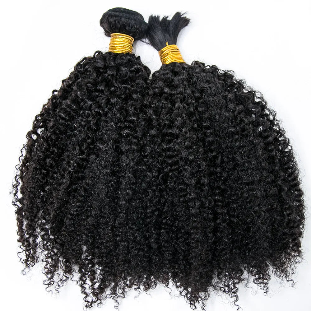 Half Braids Half Sew-In Combo Deal Multi-Textured Kinky Curly Natural Color