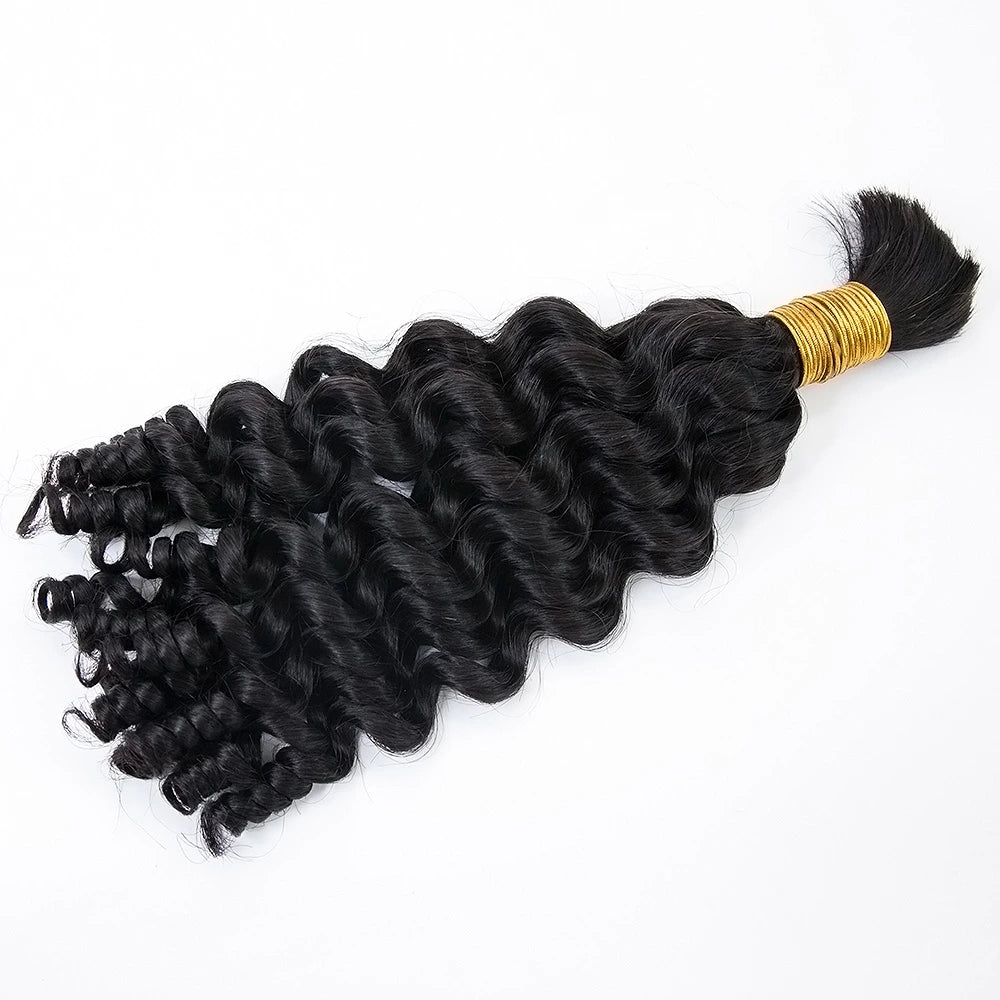 Natural Color Loose Curls Bulk Hair for Braiding