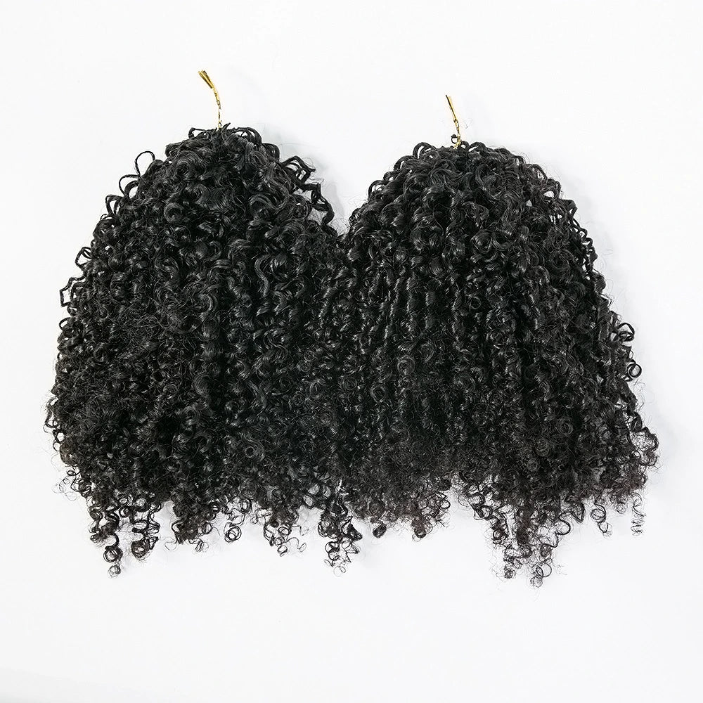 Pre-Separated Crochet Hair Extensions Human Hair Kinky Curly Knotless