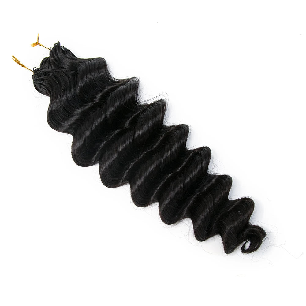 Pre-Separated Crochet Hair Extensions Human Hair Loose Deep Wave