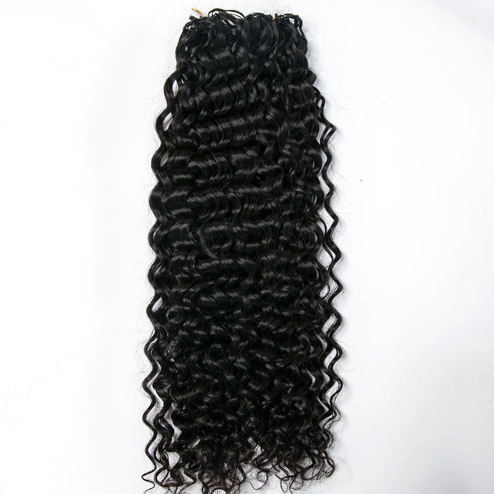 Pre-Separated Crochet Hair Extensions Human Hair Water Wave