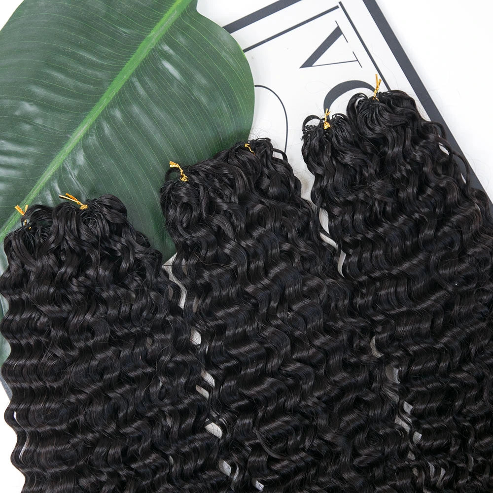 Pre-Separated Water Wave Crochet Hair Extensions Human Hair