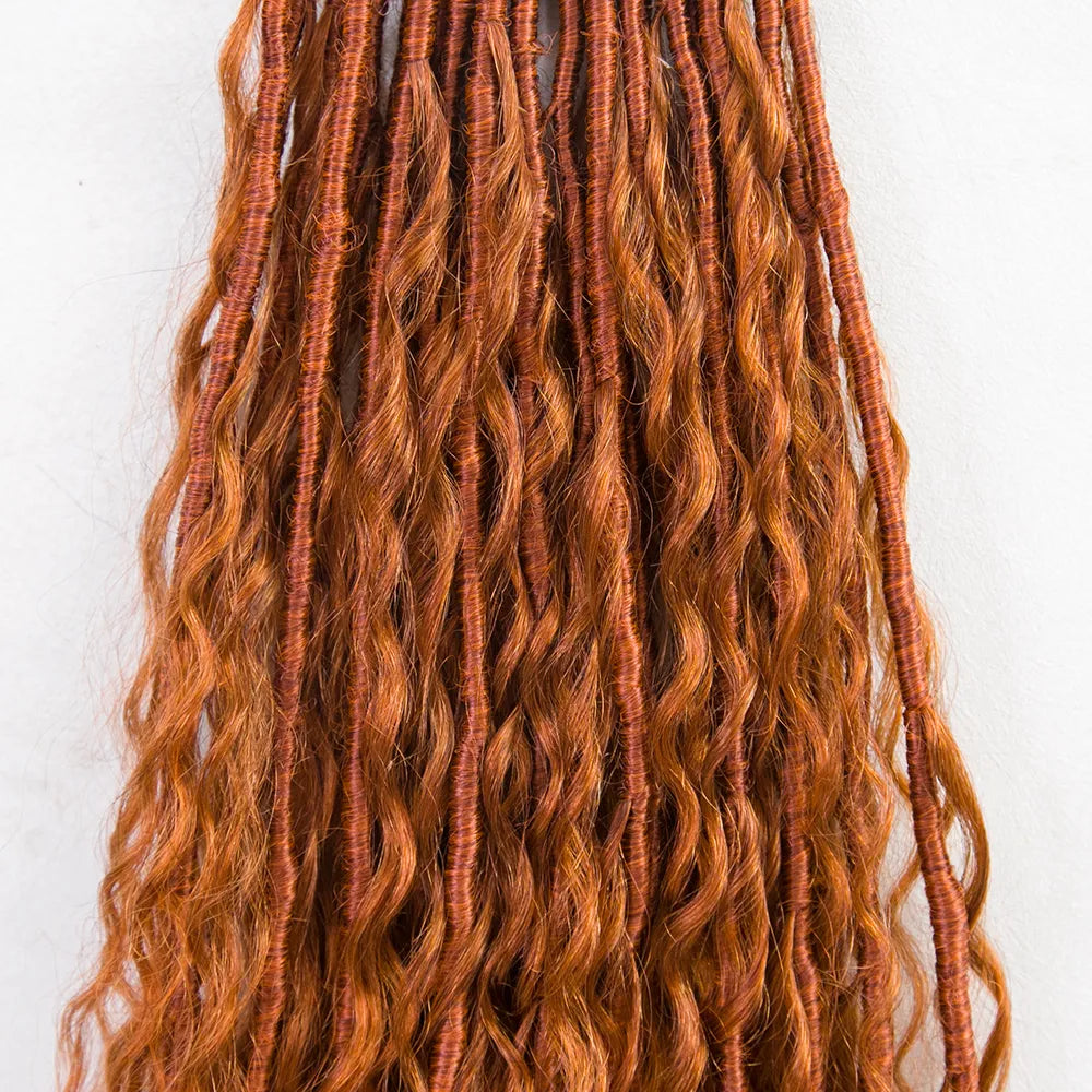 ginger color boho crochet locs