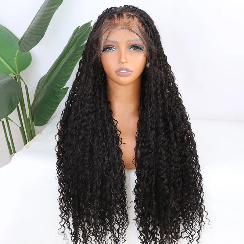 Boho Box Braid Wigs 100% Human Hair Full HD Lace