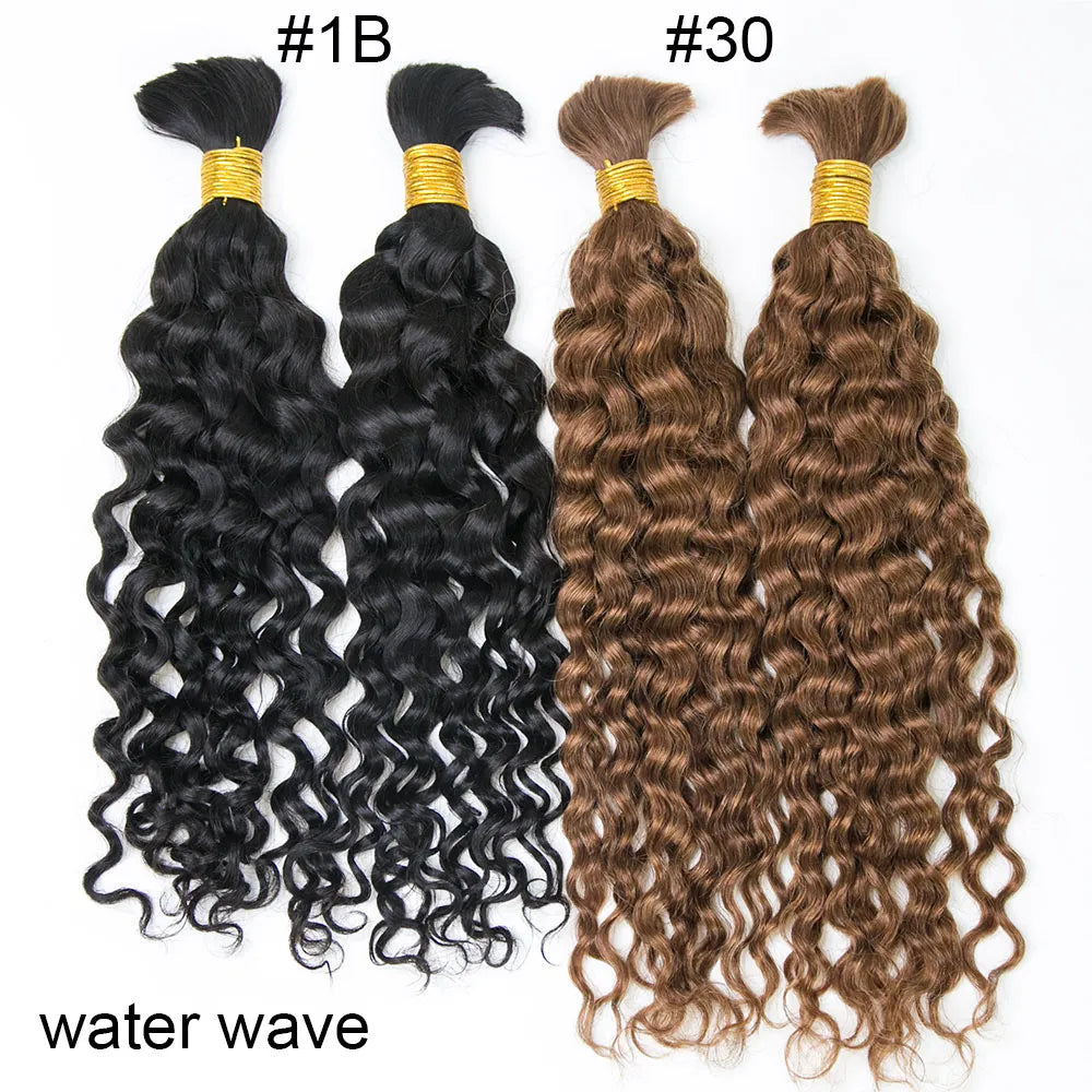 Multi-Color Bulk Human Braiding Hair Set Spanish Curl/Water Wave/Wet and Wavy