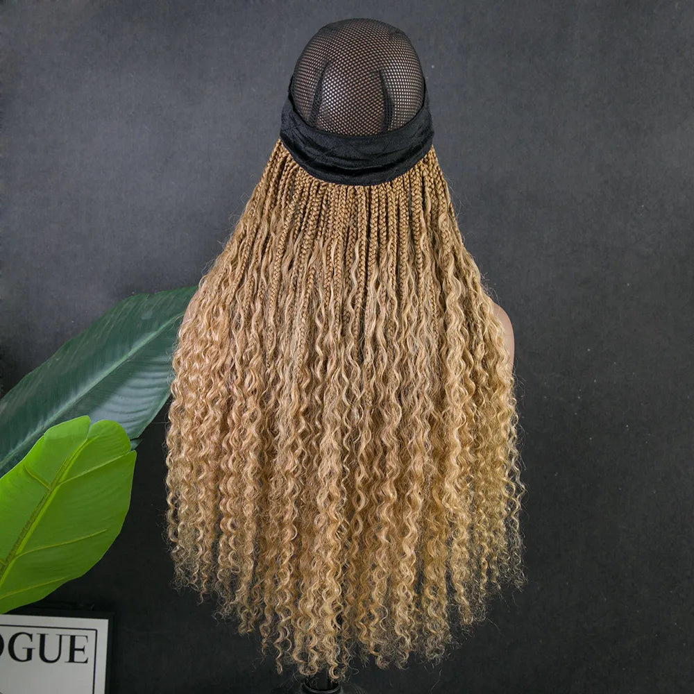 box braids boho style hair curls