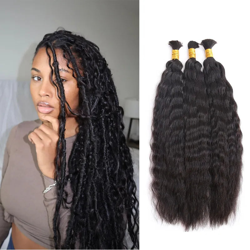 bulk human hair for braiding wet and wavy