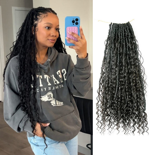 Crochet Locs with Human Hiar Curls Ywigs