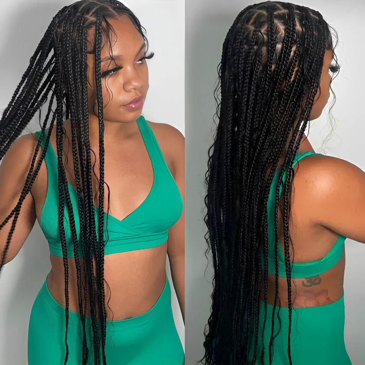 Deep wave tree braids $250  Tree braids hairstyles, Human braiding hair,  Box braids hairstyles