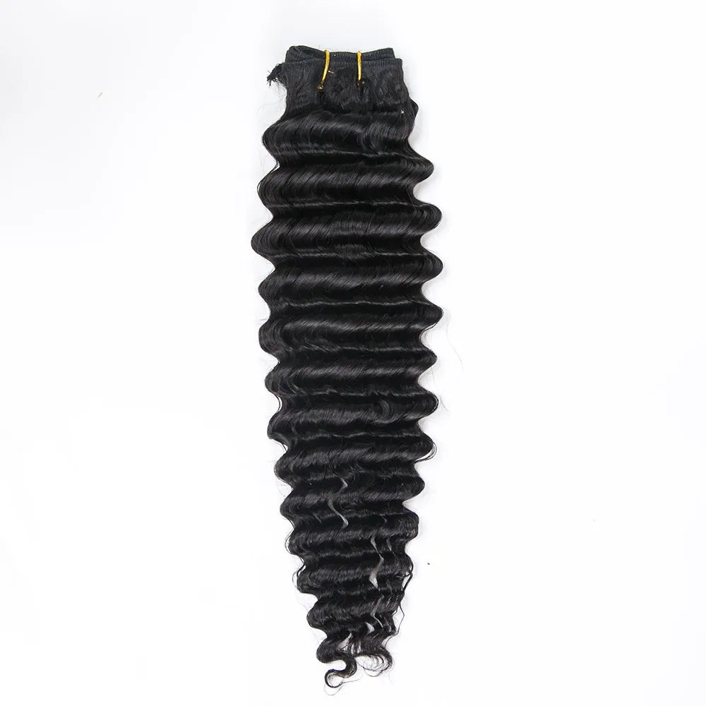 Deep Wave Human Hair Bundles Natural Color