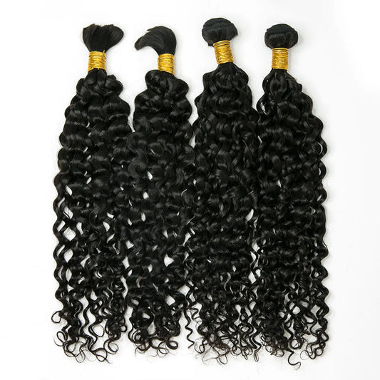 Half Braids Half Sew-In Combo Deal Water Wave Natural Color