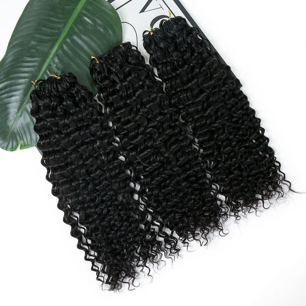 Knotless Pre-Separated Crochet Hair Extensions Human Hair Water Wave (2 Bundles per Pack)