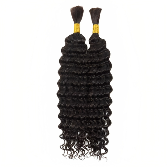 Deep Wave Bulk Hair Extensions for Braiding