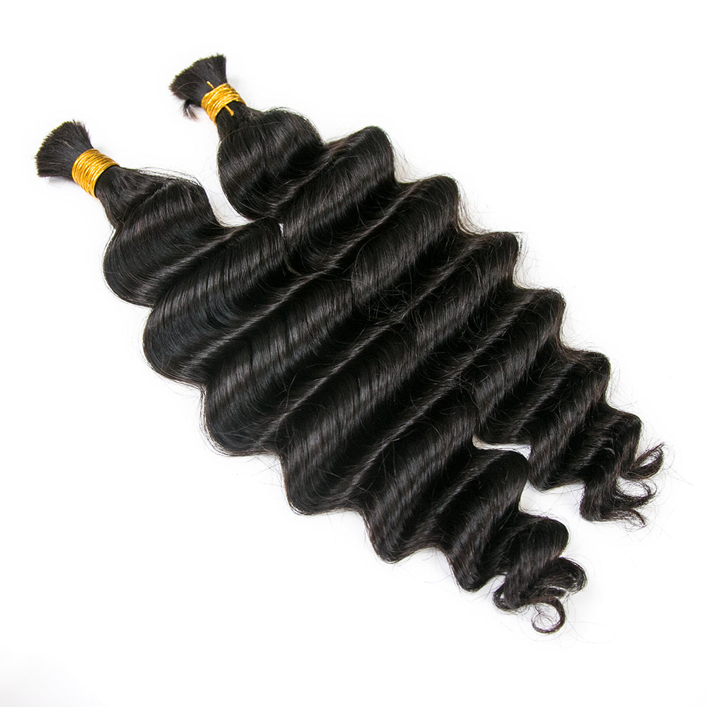 human hair bulk in loose deep wave