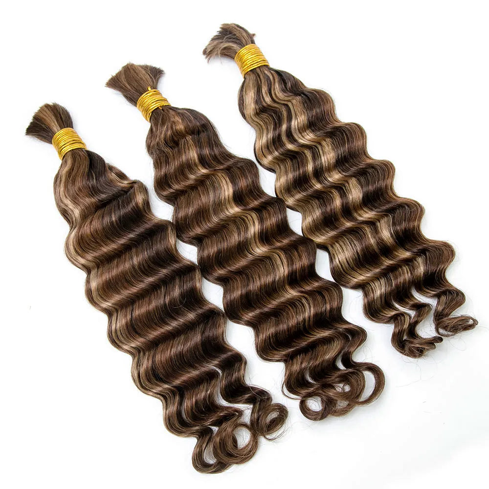 loose deep wave human hair bulk combo color blend