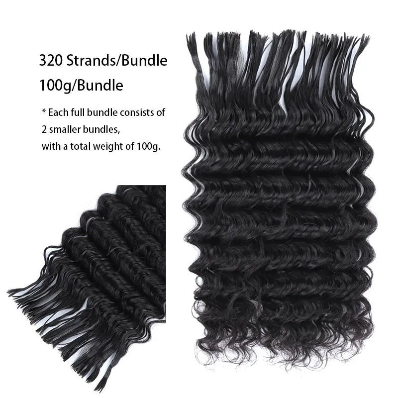 Pre-Divided Double Drawn Burmese Deep Wave Human Hair Bulk