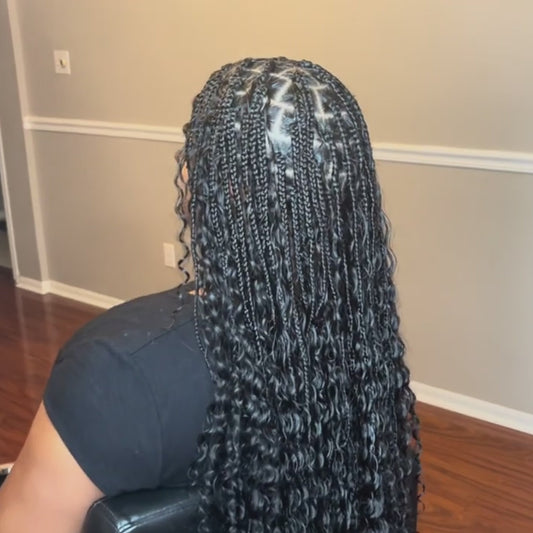 Spanish Curl for Boho Box Braids