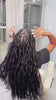 wavy curls for boho box braids