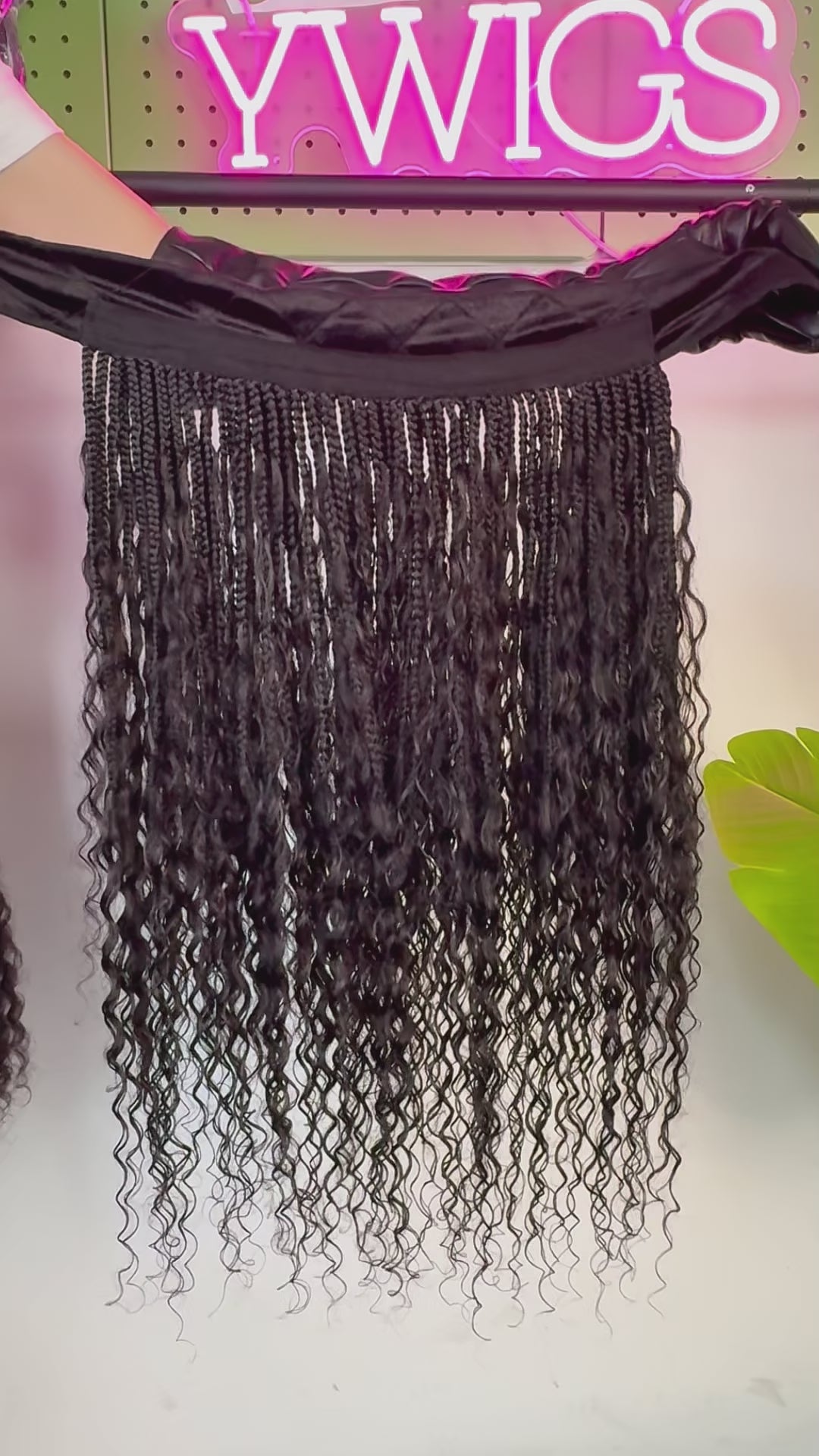 💥Flash Sale | Grab & Go Braids Band Wig Boho Style with Human Hair Curls